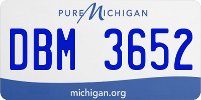 MI license plate DBM3652
