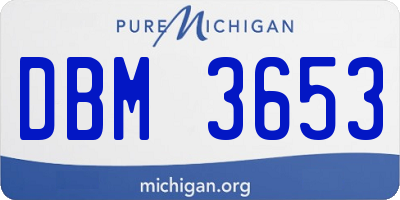 MI license plate DBM3653