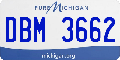 MI license plate DBM3662