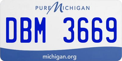 MI license plate DBM3669