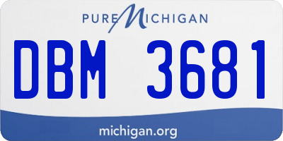 MI license plate DBM3681