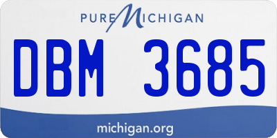 MI license plate DBM3685