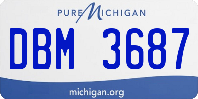 MI license plate DBM3687