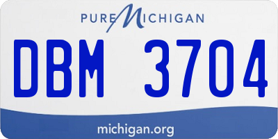 MI license plate DBM3704