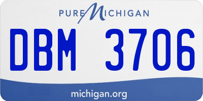 MI license plate DBM3706