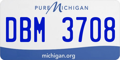 MI license plate DBM3708