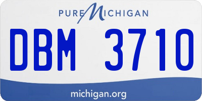 MI license plate DBM3710