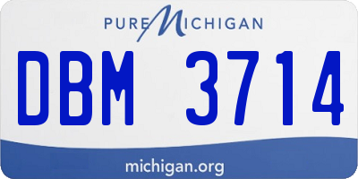 MI license plate DBM3714