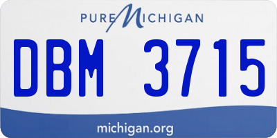 MI license plate DBM3715