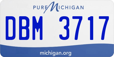 MI license plate DBM3717