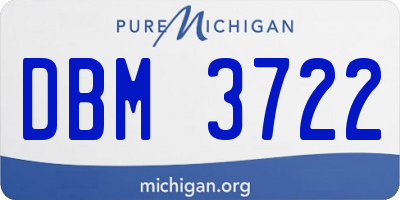 MI license plate DBM3722