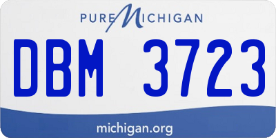 MI license plate DBM3723