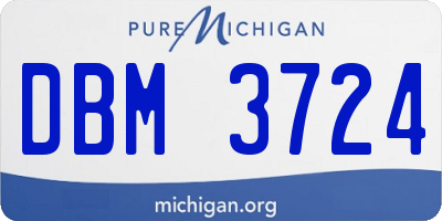 MI license plate DBM3724