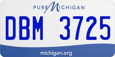 MI license plate DBM3725