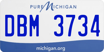 MI license plate DBM3734
