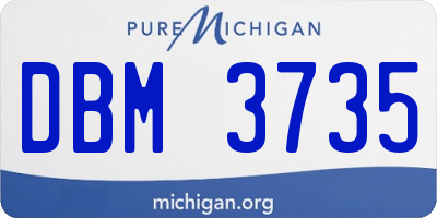 MI license plate DBM3735