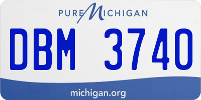 MI license plate DBM3740