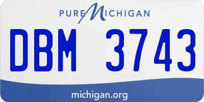 MI license plate DBM3743