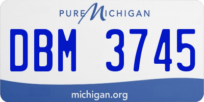 MI license plate DBM3745