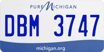 MI license plate DBM3747