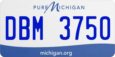 MI license plate DBM3750