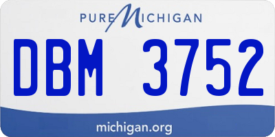 MI license plate DBM3752