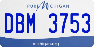 MI license plate DBM3753