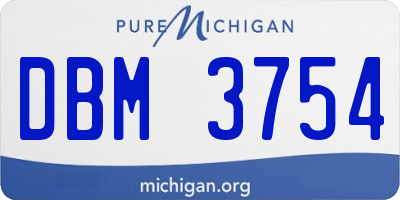 MI license plate DBM3754
