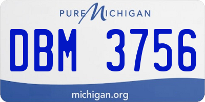MI license plate DBM3756
