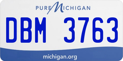 MI license plate DBM3763