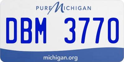 MI license plate DBM3770