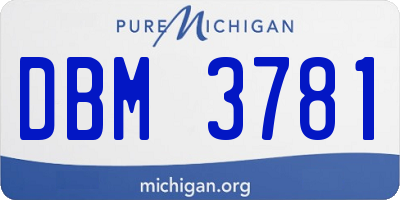 MI license plate DBM3781