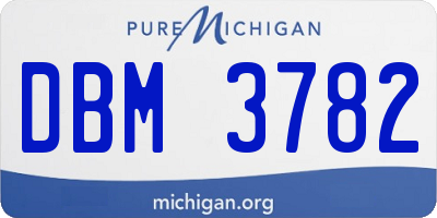 MI license plate DBM3782