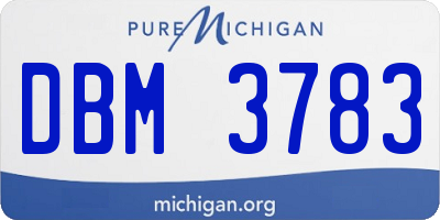 MI license plate DBM3783