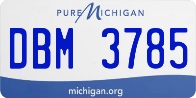 MI license plate DBM3785