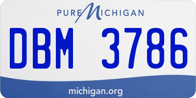 MI license plate DBM3786