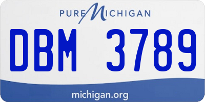 MI license plate DBM3789