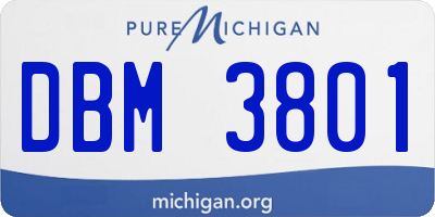 MI license plate DBM3801