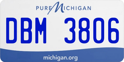 MI license plate DBM3806