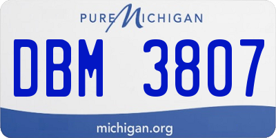 MI license plate DBM3807