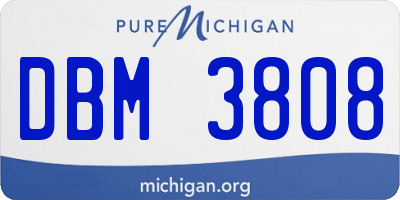 MI license plate DBM3808