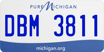 MI license plate DBM3811