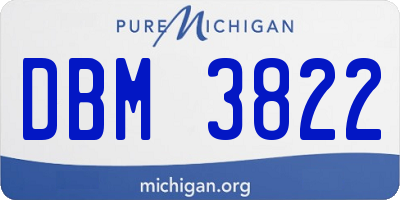 MI license plate DBM3822