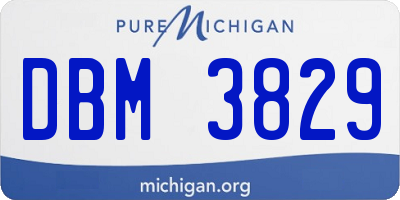 MI license plate DBM3829