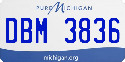 MI license plate DBM3836