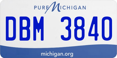 MI license plate DBM3840