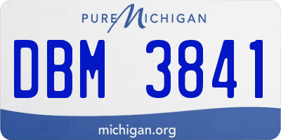 MI license plate DBM3841