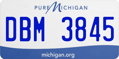 MI license plate DBM3845