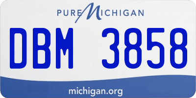 MI license plate DBM3858
