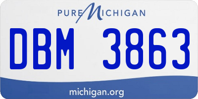 MI license plate DBM3863